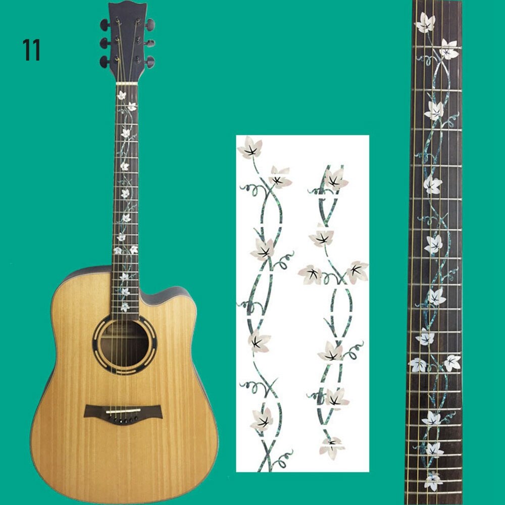 1 PC Ultra Thin Sticker Cross Inlay Decals Fretboard Sticker for Electric Acoustic Guitar Bass Guitarra Accessories: type11