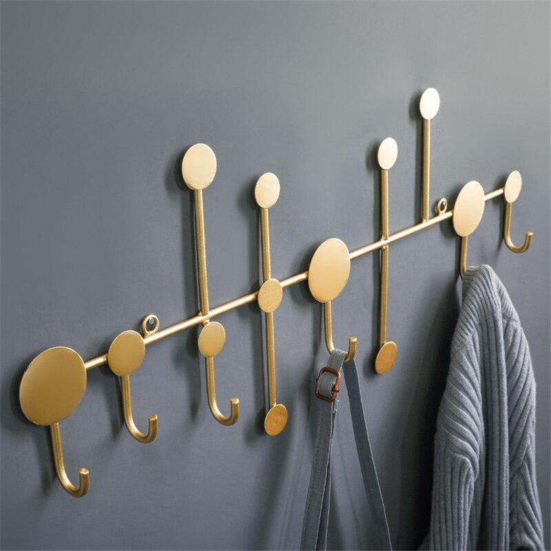 Gold /Black Wall Hook Storage Nordic Entrance Key Hanger Home Decoration Wall Hanging Fitting Room Clothes Coat Hook