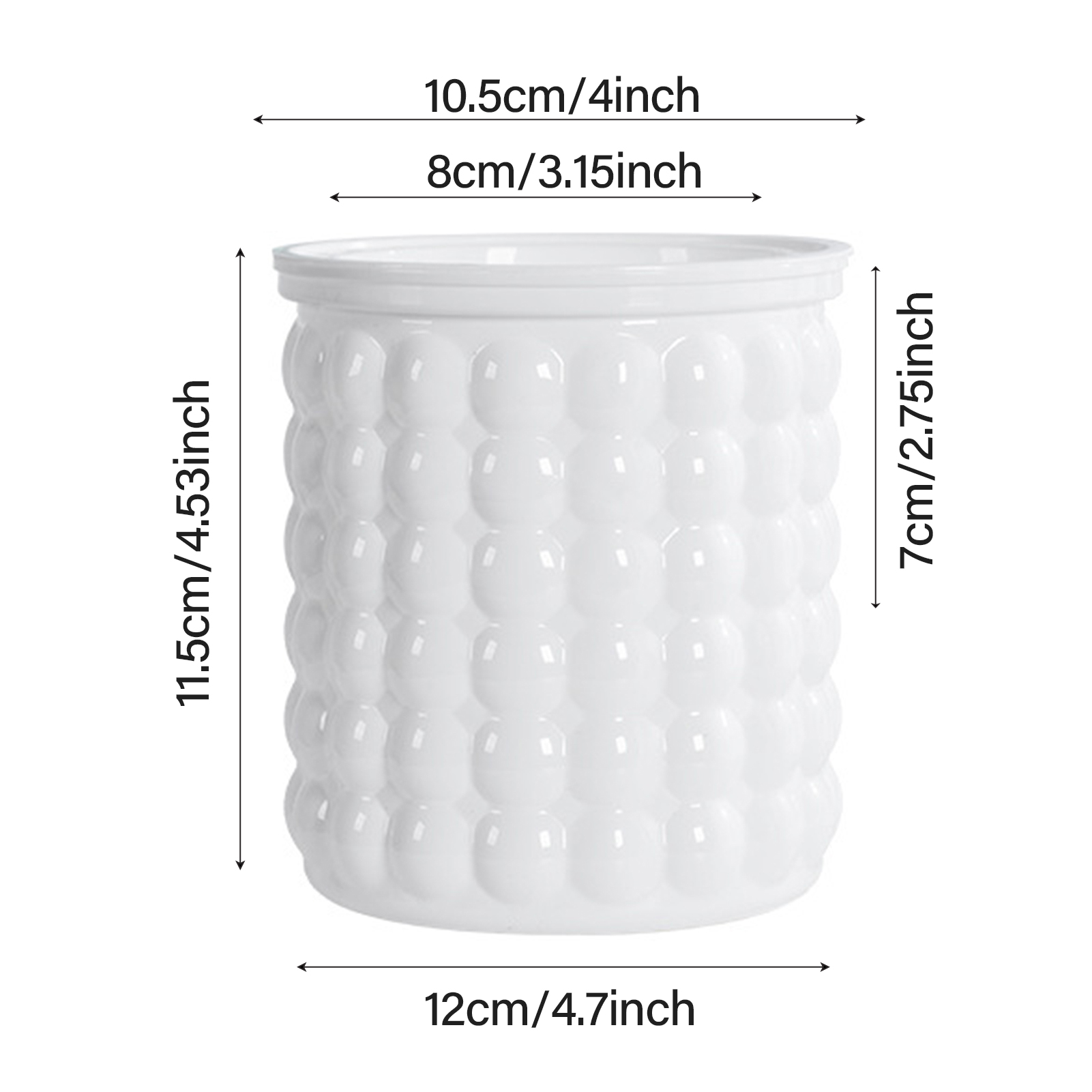 Selbst Bewässerung Blumentopf Aquarium Transparente Kunststoff Blumentöpfe Mini Selbst Bewässerung Pflanzer Topf Vase Für Heimat Dekoration: Weiß