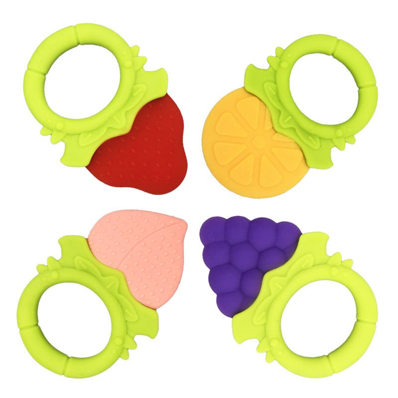 1Pcs Trekken Bijtring Banaan Veiligheid Bpa Gratis Food Grade Siliconen Fruit Baby Baby Kids Tandenborstel Speelgoed Baby Kauwen