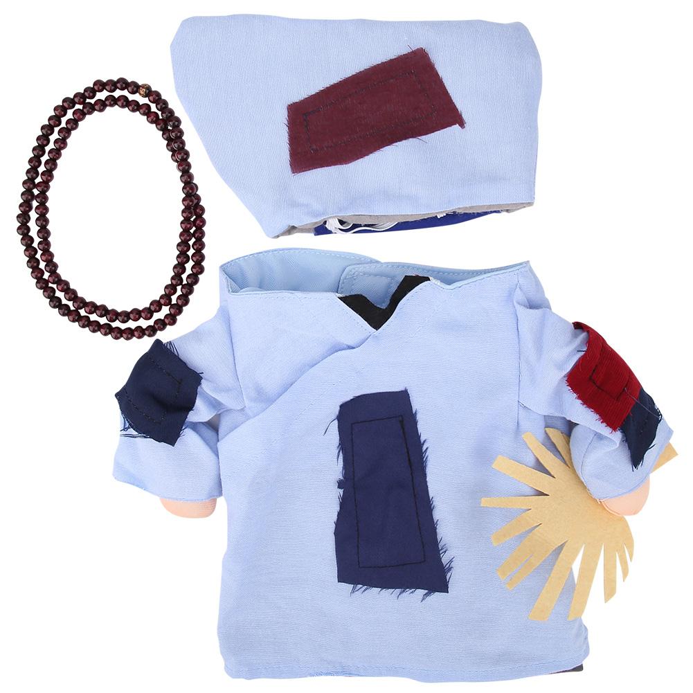 1 Set Pet Dog Costumes Cat Dog Cosplay Suit Halloween Christmas Uniform Clothing Puppy Hat and Necklace Outfit Party Dressing Up