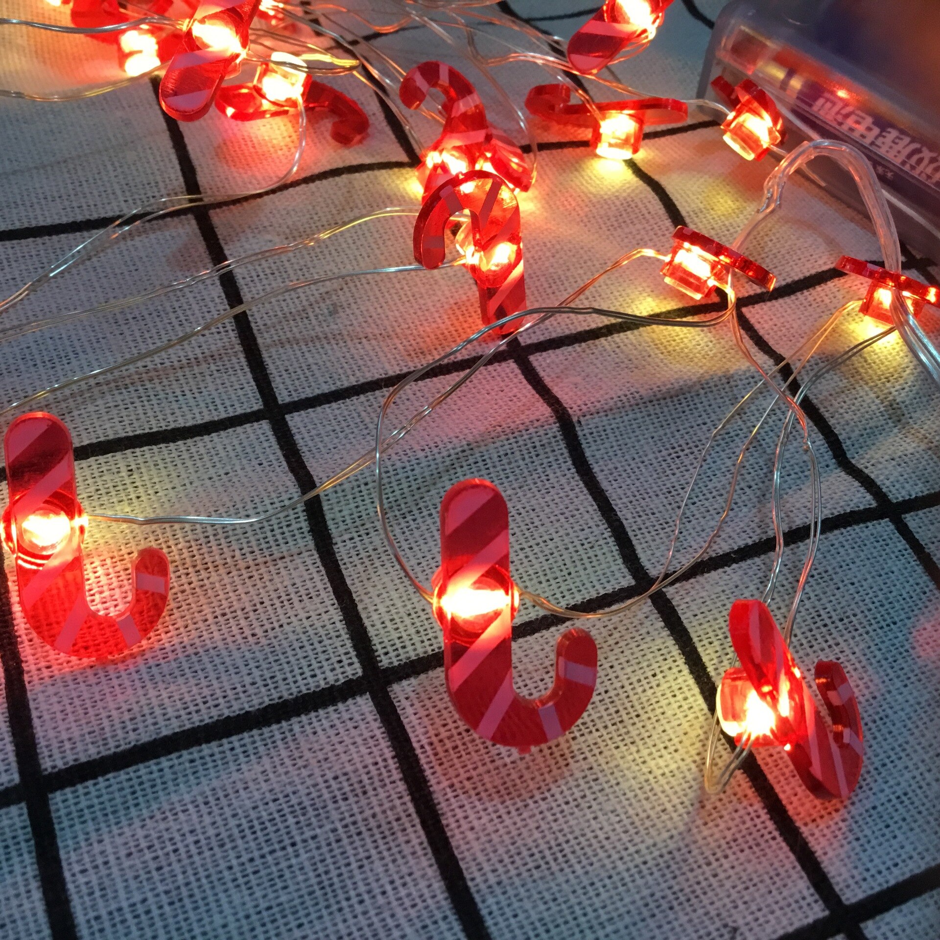 Led string lights Christmas decoration deer snowman pumpkin ghost snowflake Christmas tree copper string lights: Small crutch