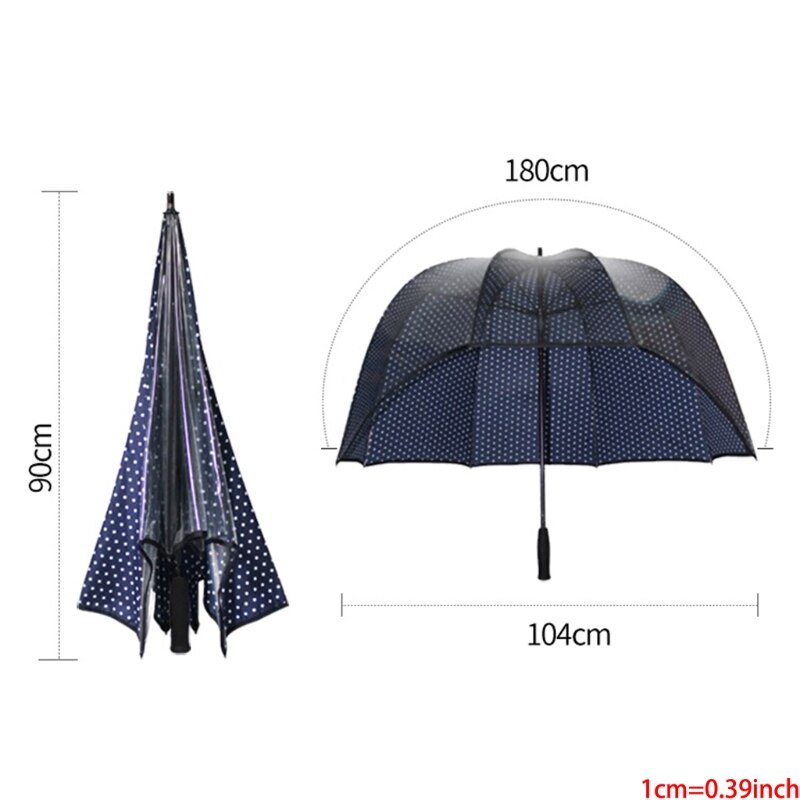 Winddicht Helm Vormige Dome Paraplu, Paar Dome Parasol, Vibrerende Helm Reverse Hoed Transparante Golf Paraplu