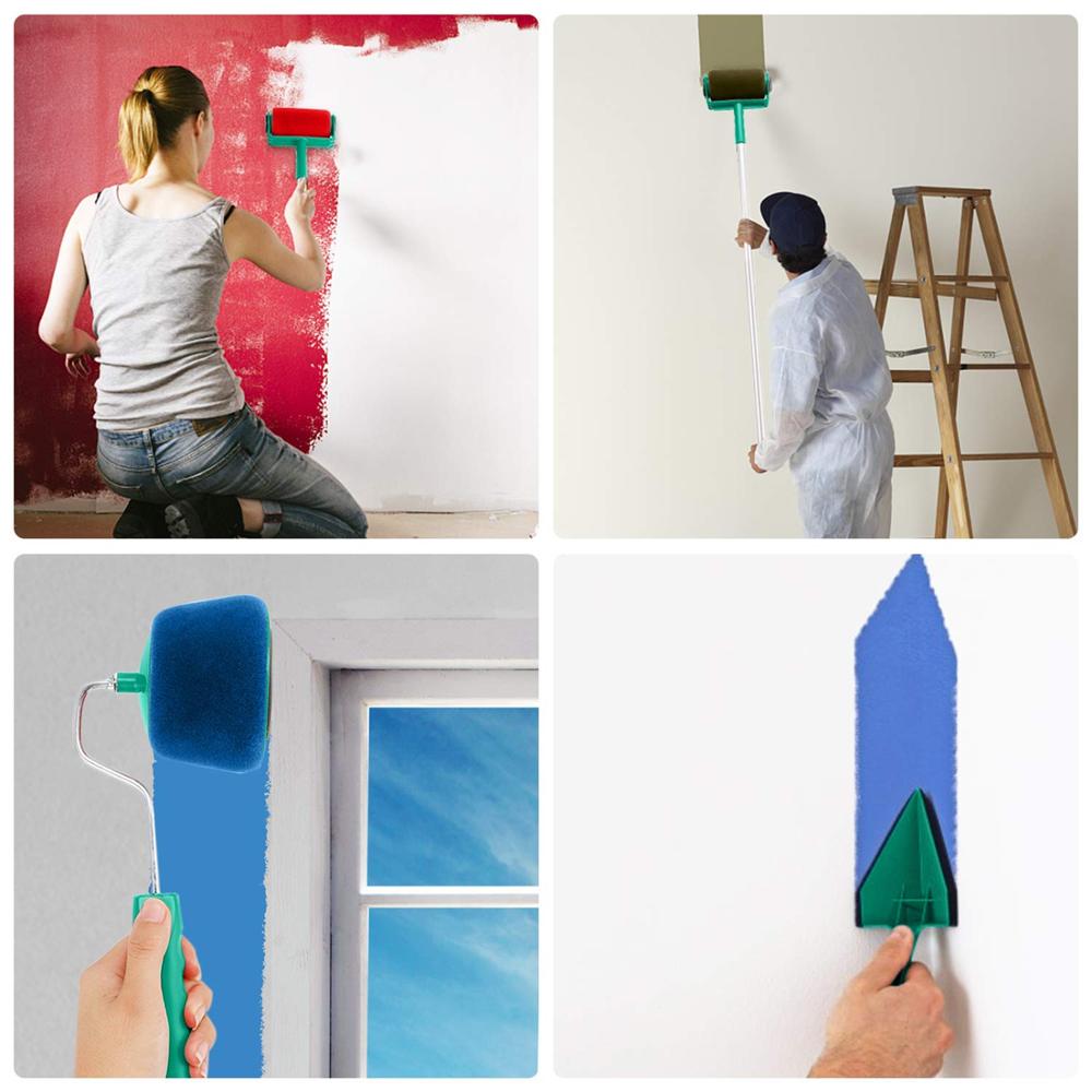 Wall Decorate Painting Roller Brush Set Paint Runner Pro Brush Kit Multifunctional House Paint Rollers Runner Pro Tools Set