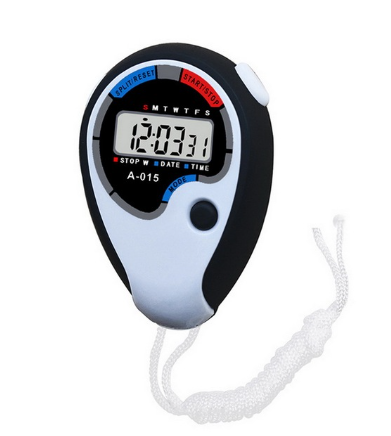 Chronomètre pour jeux d'athlétisme, multifonctionnel, étanche, électronique numérique, chronomètre, chronomètre, minuterie pour le sport: Black