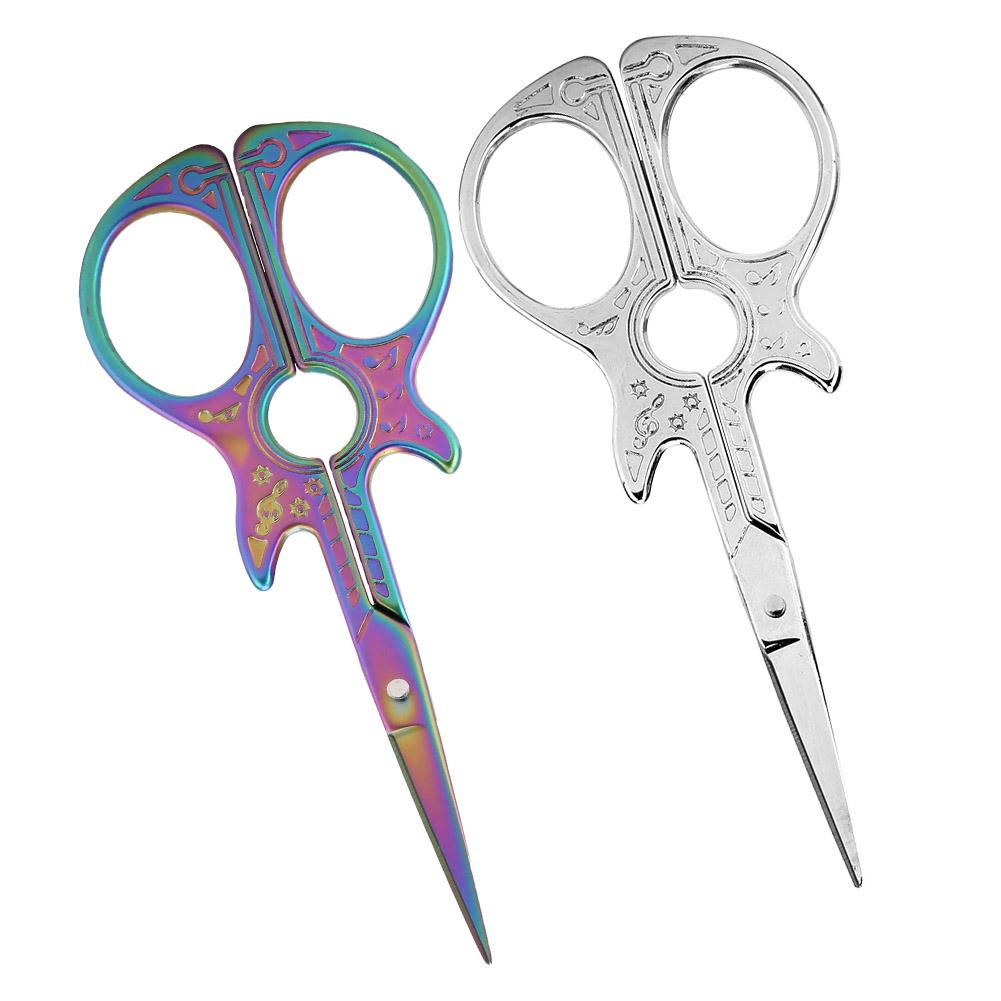 1pcs DIY Fashionable Guitar Shape Antique Sewing Shears Art Work Embroidery Scissor
