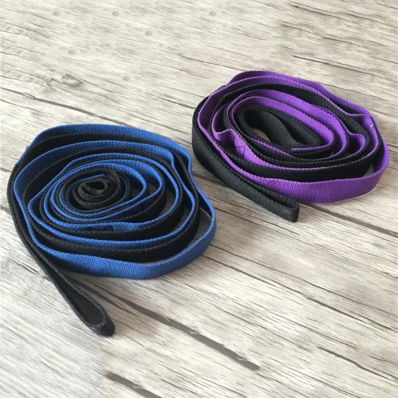 2m/6.6ft yoga tøye ut stropp luft yoga anti-gravitasjons tau med gripeløkker Fitness trening treningsstudio tau midje ben motstand belte pu