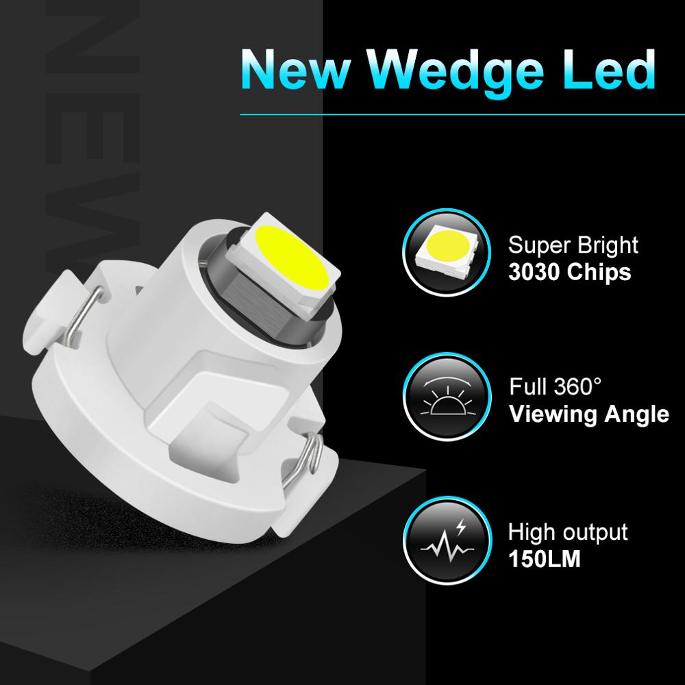 Bombillas LED superbrillantes T3 T4.2 T4.7 para Interior de coche, lámpara indicadora de salpicadero, 12V, 10 Uds.