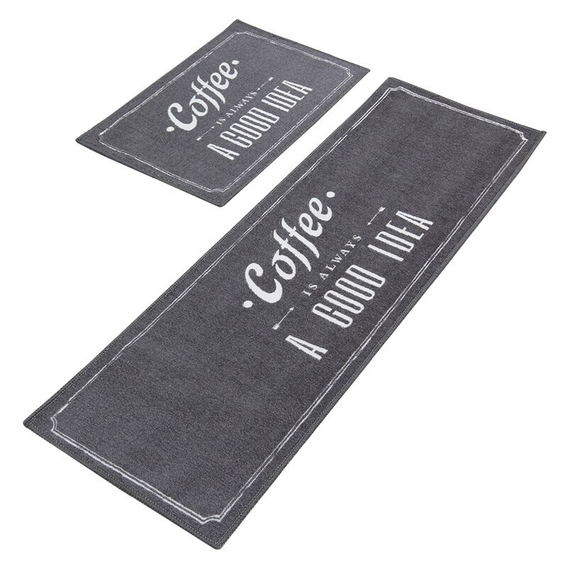 2 sztuk/zestaw naturalny lateks antypoślizgowy spód mata kuchenna pochłaniająca wodę poliestrowa podłoga w kuchni mata pochłaniająca olej dywanik kuchenny: E