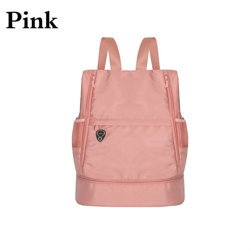 Multifunction Fitness Bag Large Capacity Dry and Wet Separation Sports Bag Shoulder Messenger Bag Travel Bag: Pink