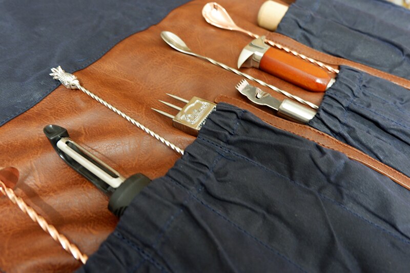 Bar rollen-hoch Barmann Bausatz Tasche, Tragbare Bar fallen tasche für Reise Barkeeper rollen hoch Bausatz Tasche