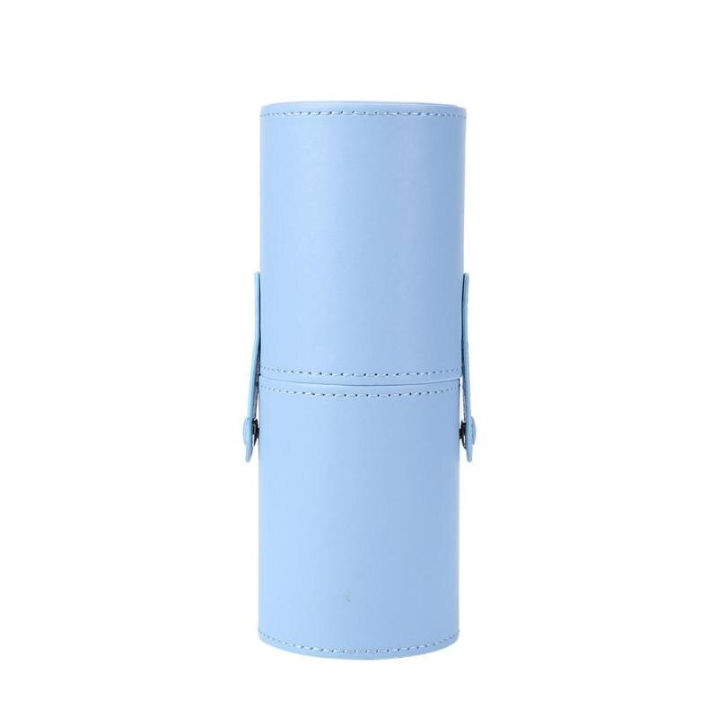 Tragbare PU Leder machen-hoch Pinsel Halfter Reise Kosmetische Stifte Lagerung Tasse fallen Schönheit Stifte Schönheit Organizer Kasten fallen Für Pinsel: Blau
