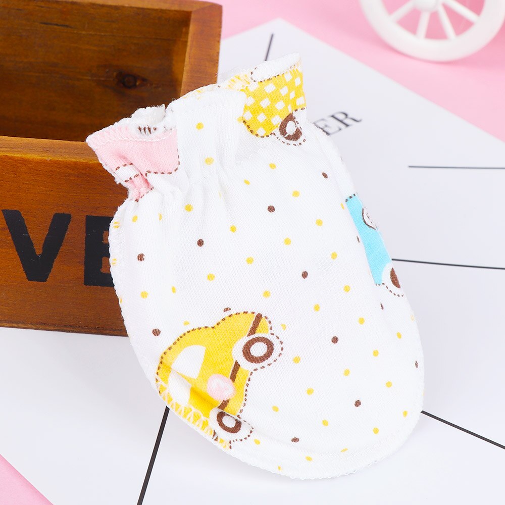 1 Pair Del Modello Del Fumetto Infantile Del Bambino Anti-Guanti Da presa di Sicurezza Per La Protezione Viso Puro Del Bambino Del Cotone Guanto