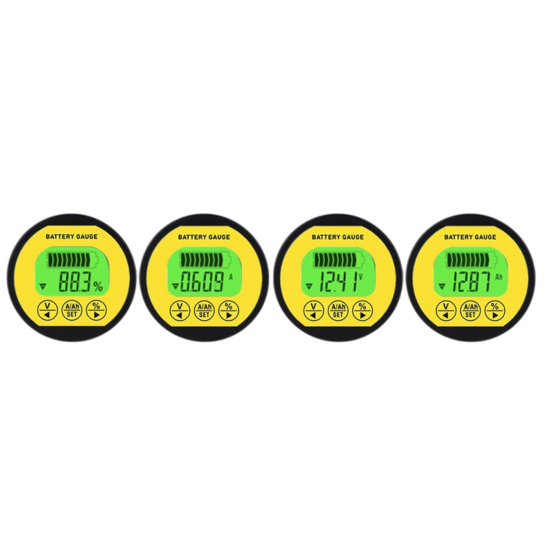 350A Lithium Battery Lead-Acid Battery Fuel Gauge Two-Way Memory Battery Capacity Monitor for Car Van Boat Marine