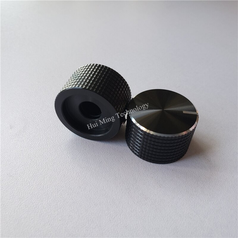 Pomo de aluminio plateado, 15,5x25x6,4mm, 8mm, potenciómetro, tapa, botón de volumen, interruptor, horno, fuente de alimentación conmutada, 4 Uds.