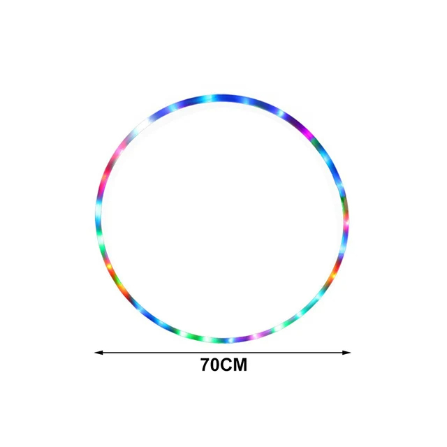Led colorful fitness circle performing arts belly fat loss light fitness crossfit foldable sports hoop gym fitness equipment: Dark khaki