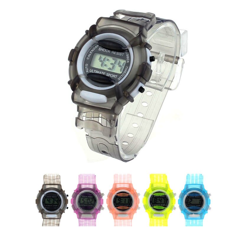 Children Watches Digital Sport LED Electronic Waterproof Wrist Watch Child Boys Electronic Quartz Kids Watch *A