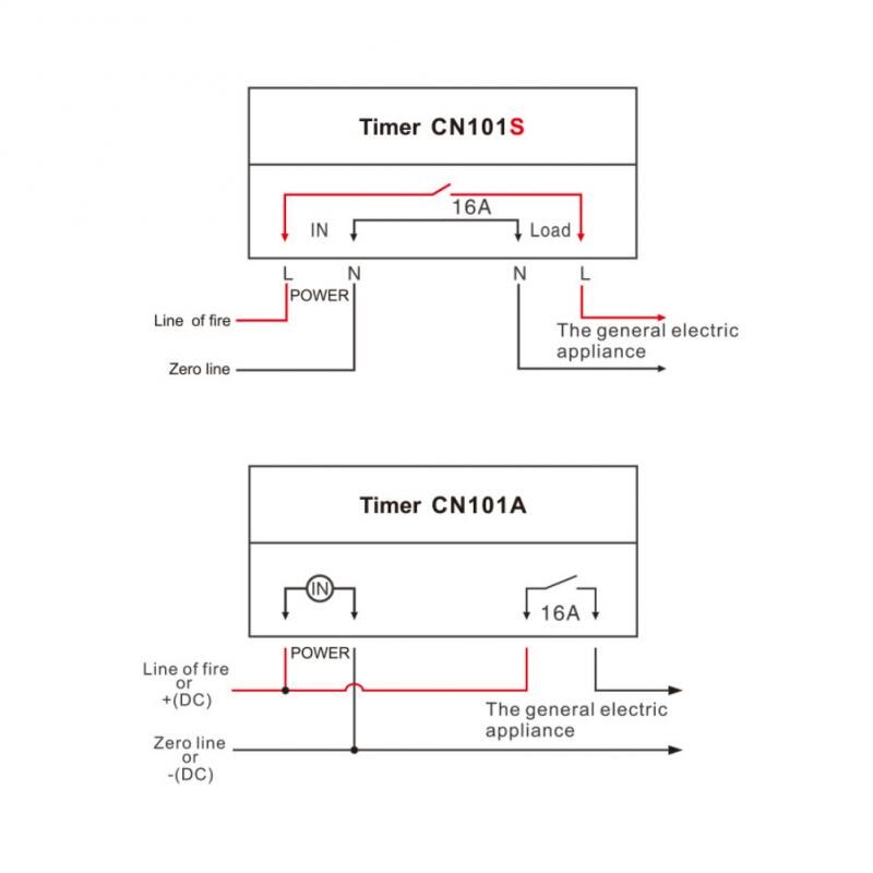1 second interval 5V 12V 24V 110V 220V digital LCD timer switch 7days weekly Programmable time relay programmer CN101S