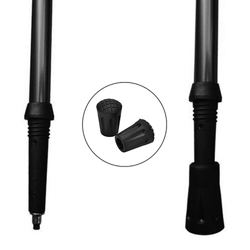 2Pcs Hiking Stick Tip End Rubber Caps Walking Cane Crutch Alpenstock Repair Replacement Outdoor Sports Tools