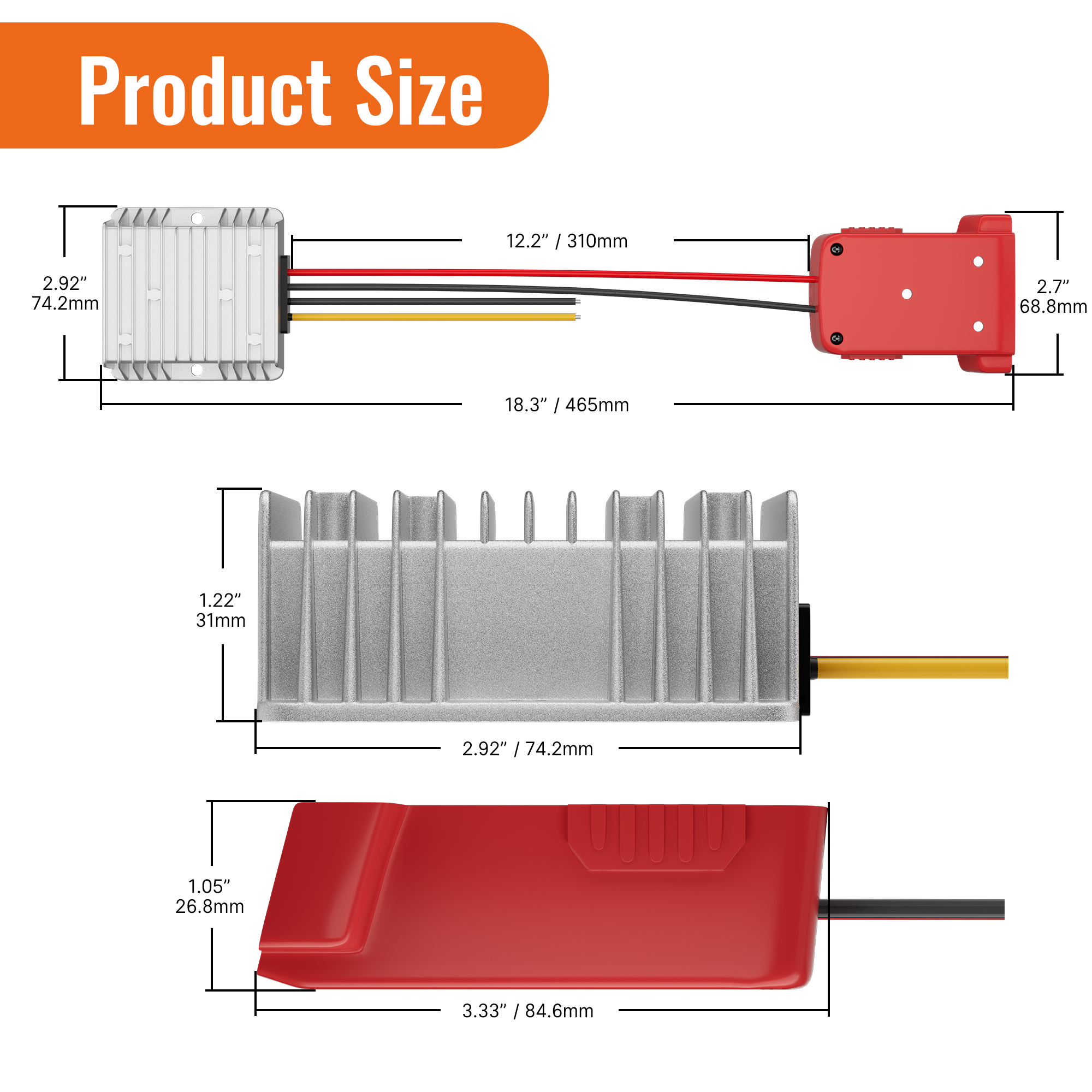 18V naar 12V Step Down Converter voor Power Wheel Batterij Adapter DC 12V 20A 240W omvormer Automatische Buck Converter