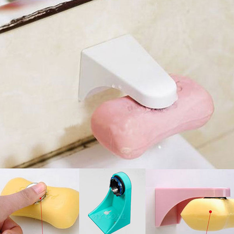 Saboneteira magnética de parede, suporte para sabonete para banheiro, armazenamento para chuveiro