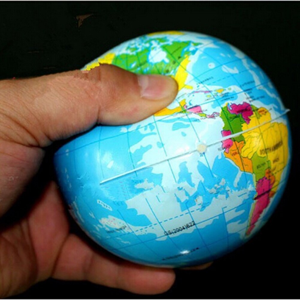 Bouncy Bal Kindje Vroeg Educatief Onderwijs Tool Ball Globe Speelgoed Bal Kids Geografie Wereldkaart Baby Stress Ca.. 63 Mm