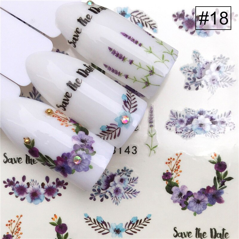 Nail Water Decals Dieren Bloem Gemengde Patroon Kleurrijke Nail Transfer Decals Stickers Nail Art Diy Decoratie