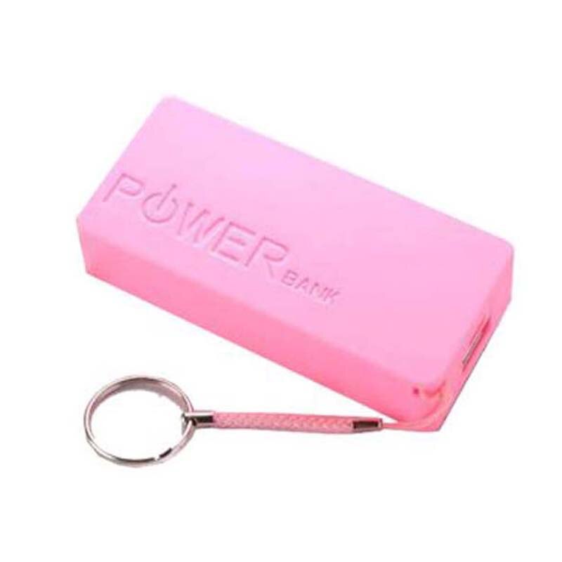 2x 18650 USB Battery Storage Box Case 2 Slot Way DIY Power Bank Battery Charger Clip Holder Container for Phone: Pink