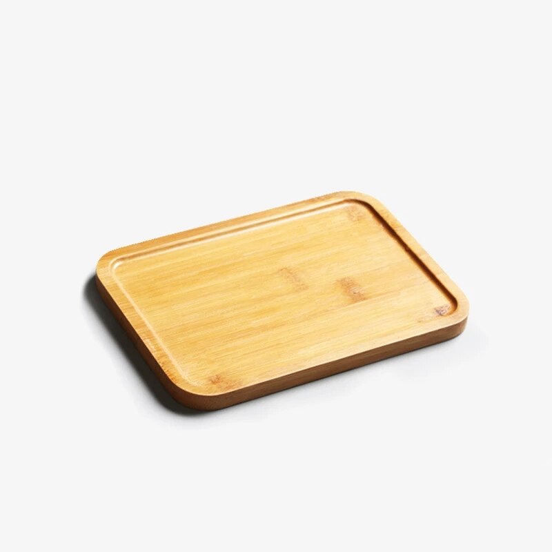 Bamboe Rechthoek Vierkante Opslag Plaat Fruit Gerechten Schotel Dessert Diner Brood Platen Thee Lade