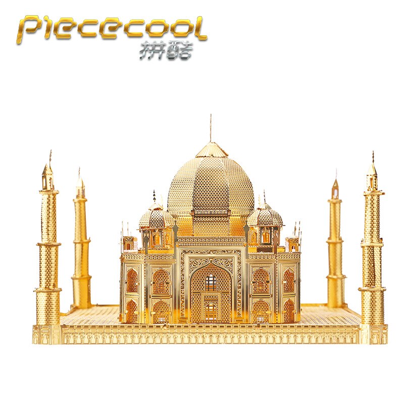 MMZ MODEL PIECECOOL 3D Metal pezzle the world Famous Buildings London Eye Saint Basil's Cathedral Assembly Model Jigsaw toys: Gray