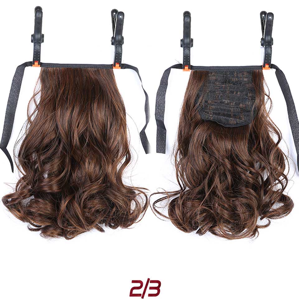 LUPU-coleta de pelo corto rizado para mujer, extensión de cabello con cordón, postizo sintético resistente al calor, tocados: 2I30