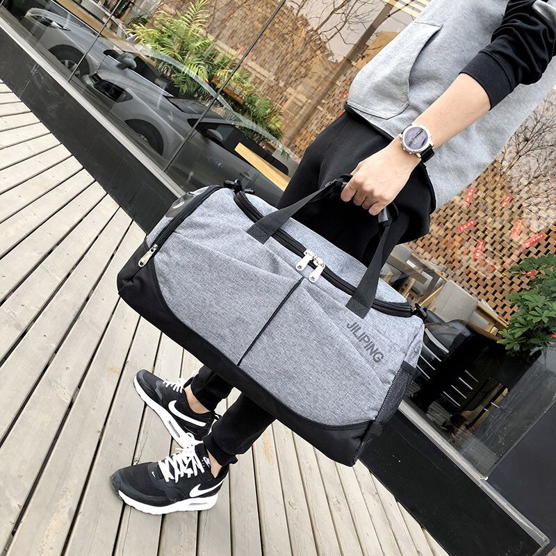 Bolsa de viagem dos homens quentes grande capacidade mulheres bagagem esporte duffle sacos masculino lona grande viagem dobrável bolsa ombro 632