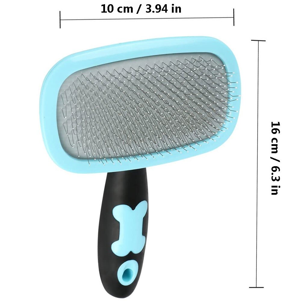 Peine para perro y gato aguja de cepillo para el cabello para mascota limpiador automático cepillo derramamiento Trimmer peine para perros, gatos de pelo largo aseo herramienta
