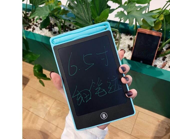 Tela colorida portátil lcd escrita tablet 6.5 Polegada lcd criança desenho almofada de escrita graffiti escrita javali