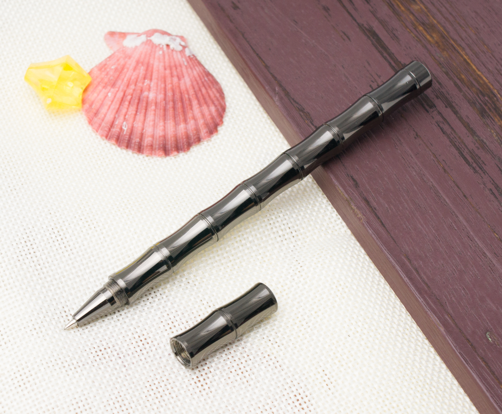 Manual all brass pen high-grade bamboo innovation business ballpoint Pen