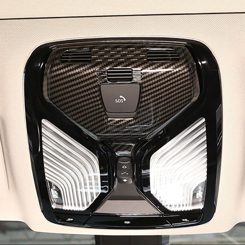 Carbon Fiber Abs Auto Dak Leeslamp Licht Panel Trim Cover Sticker Voor Bmw X5 G05 X7 G07 Auto Interieur Accessoires