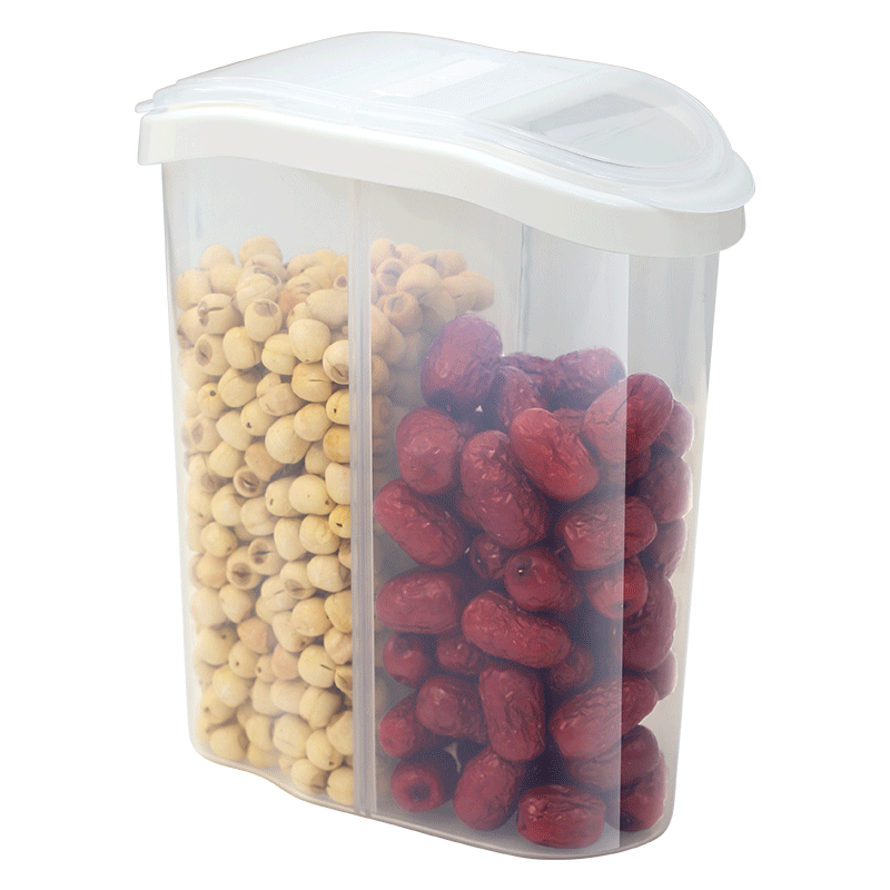 AMINNO Cereal Storage Container Plastic Cereal Dispenser Kitchen Dry Food Storage Container Oat Dispenser BPA-Free Box: Clear 2.5L