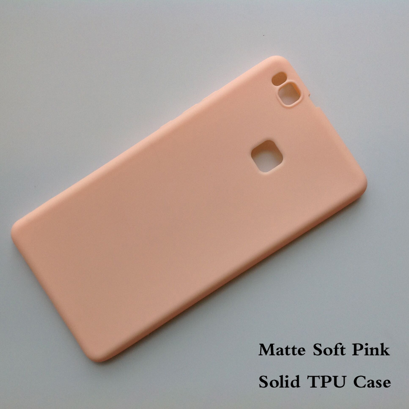 Coque de protection arrière Ultra-mince en TPU et en silicone pour Huawei P9lite, couleur unie mate
