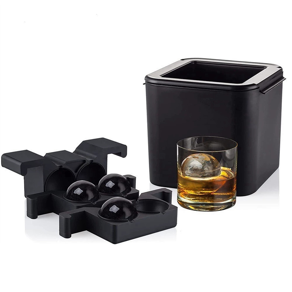 Large Ice Cube Tray Maker 2 Inch Clear Square Crystal Clear Ice Cube Maker for Cocktail,Whiskey & Bourbon Drinks for Men