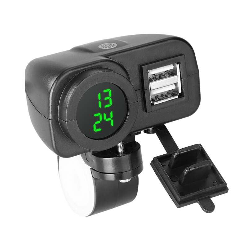 Adattatore per caricabatterie doppio USB universale impermeabile per moto 12V con interruttore elettronico ON OFF per telefoni cellulari tablet GPS