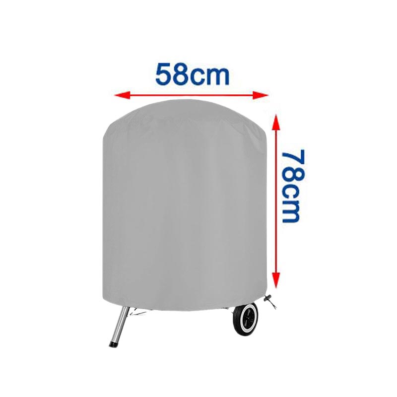 210D Outdoor Barbecue Cover Duty Grill Cover Rain Protection BBQ Cover Round Grill Grey Garden Dust Waterproof Weber Heavy Hood: green