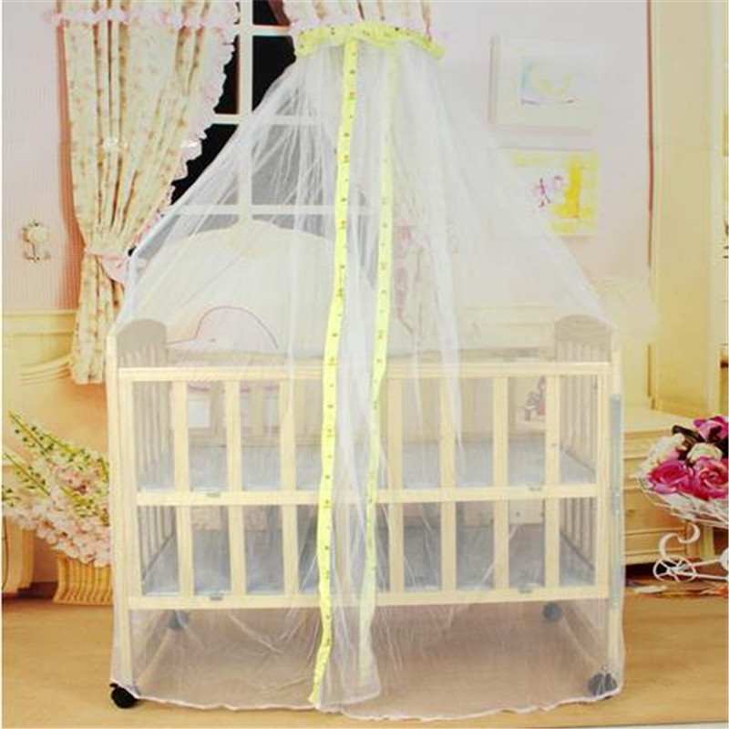 Bed Voeringen Babybed Klamboe Dome Paleis Stijl Crib Netting TRQ1257: YELLOW