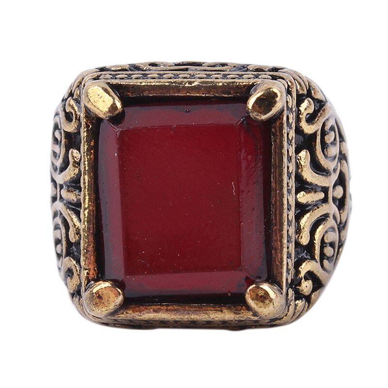 Neue Mens Alte Gold verrotten Chinesischen Wind Totem männer der Ring Persönlichkeit Trend retro Ring Größe 7 8 9 10 11 ringe Schmuck: 11 / alt Gold rot