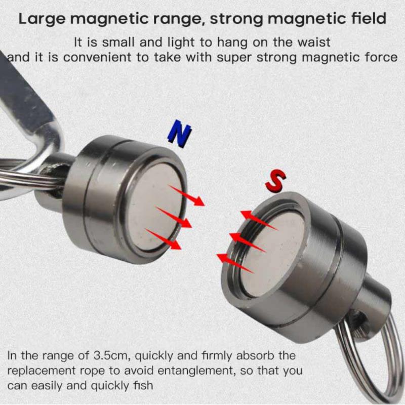 Sterke Magnetische Karabijnhaak Draagbare Outdoor Vissen Bergbeklimmen Release Lanyard Sterke Trein Release Gesp Draagbare Gereedschappen