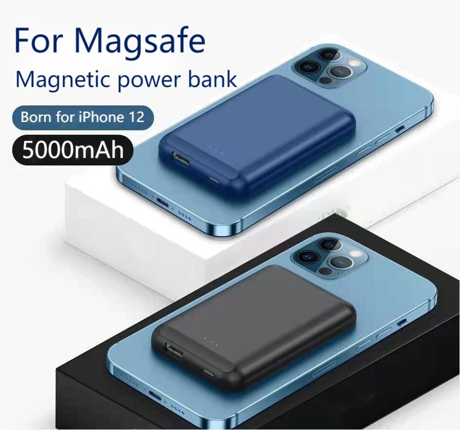 Arvin Magnetische Draadloze Oplader 5000Mah Mini Power Bank Voor Iphone 12Pro Max Mini Magnetische Externe Batterij Draagbare Powerbank