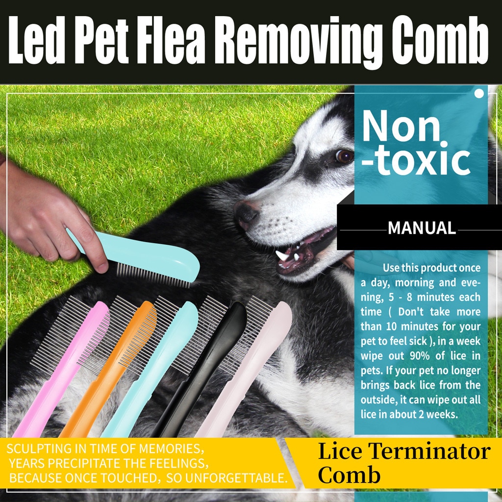 Peine eléctrico para piojos, cepillo de perro mascota, filtro de pulgas, peine removedor de piojos, accesorios de decoración para el hogar, los productos más vendidos del