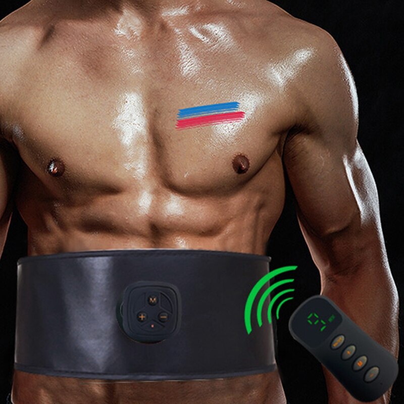 -cinturón adelgazante inteligente Ems aparato Abinal Shaping cintura cinturón Abinal adhesivo para masaje (Control remoto)