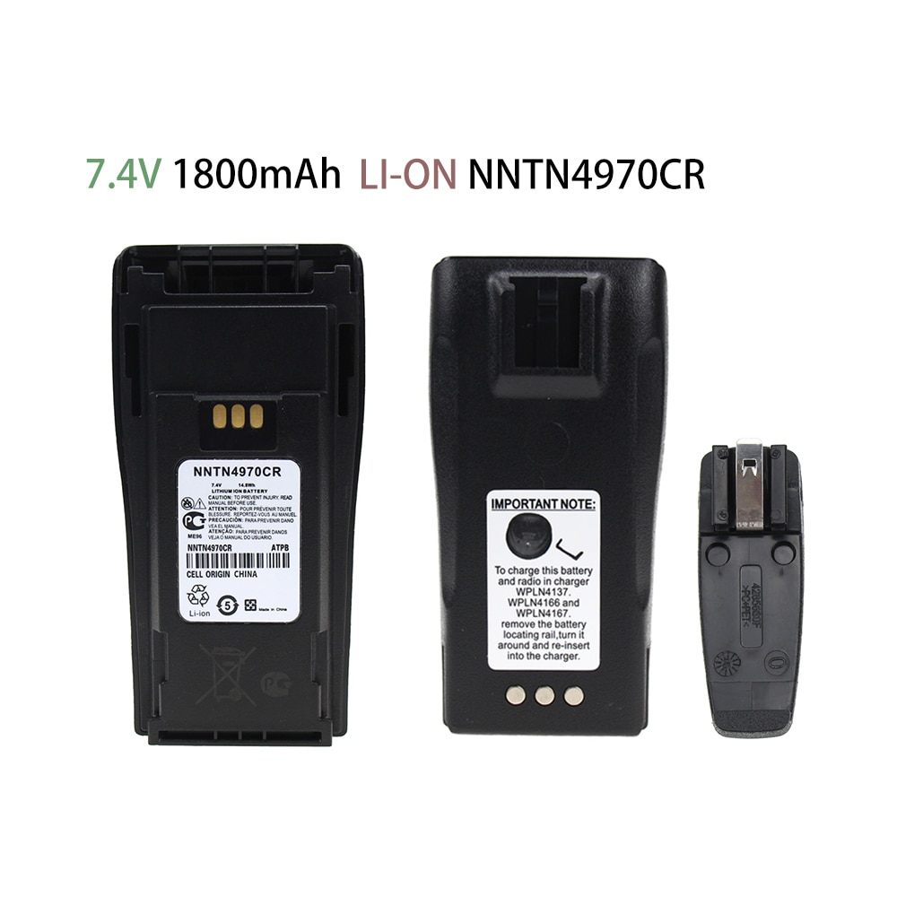 NNTN4970CR Vervangende Batterij 1800 Mah Li-On Batterij Voor Motorola CP040 CP140 CP150 CP160 PR400 EP450 Xir P3688 Batterij