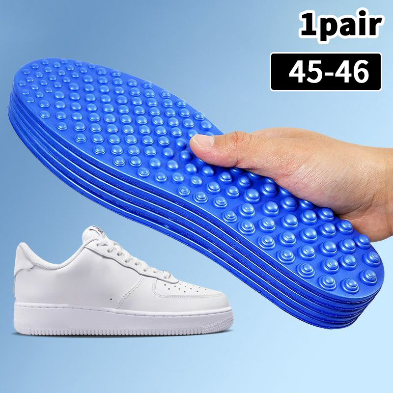 Men & Women Soft Shoe Pads, Finger Pressure Massage Sports Insoles, Relieves Foot Fatigue, for Casual Footwear, 1 Pair.: GRAY