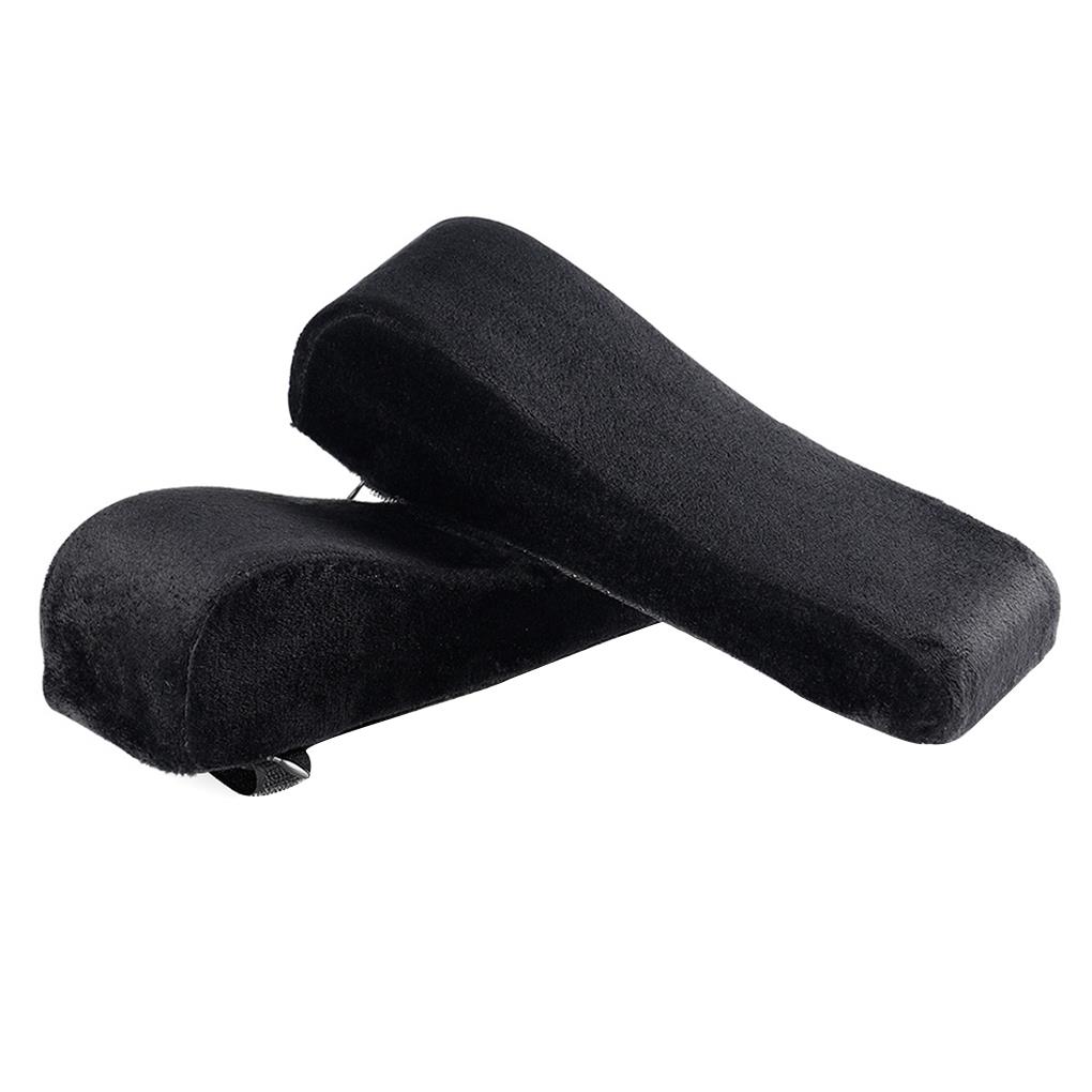 2 Stks/set Stoel Armsteun Pads Memory Foam Elleboog Kussen Thuis Kantoor Swivel Werken Stoel Armsteun Kussen Kussen Comfy Stoel: type 1 Black